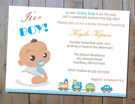 baby boy invitations baby shower